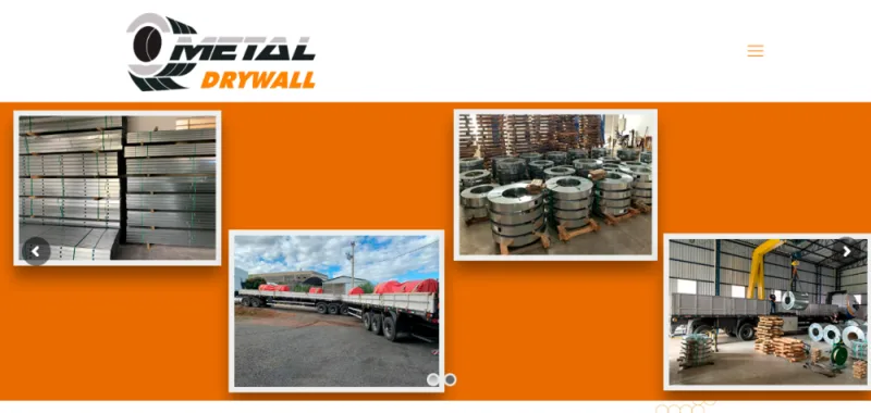 Site do O Metal Drywall desenvolvido pela CS Projetos