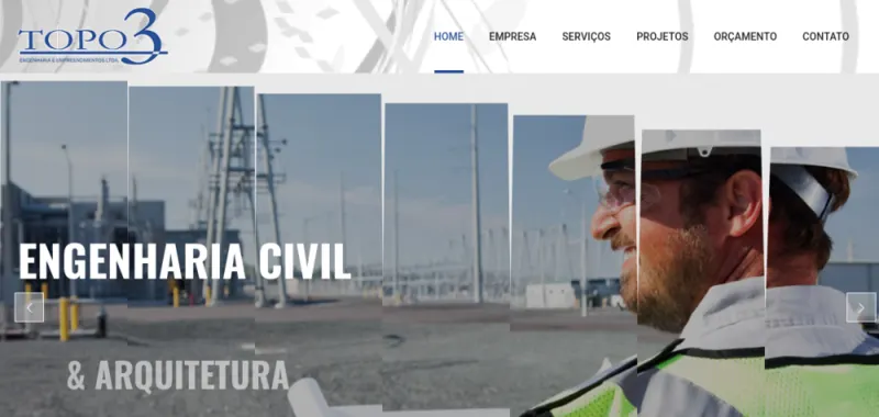 Site da Topo 3 desenvolvido pela CS Projetos